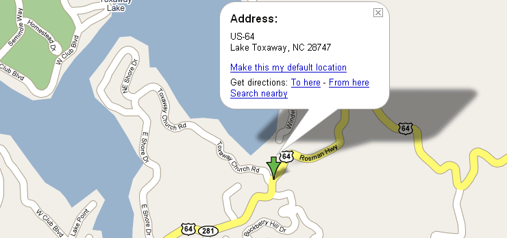 Map to Gorges Music Park