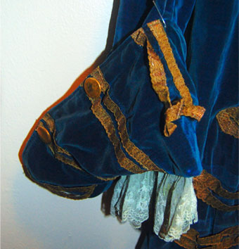 Colonial Style Overcoat Right Sleeve Before Alteration