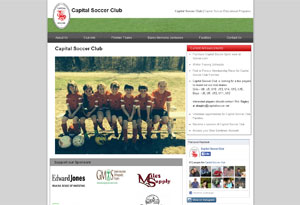 Capital Soccer Club Website Preview