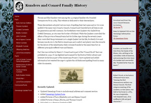 Conard Family History Website Preview