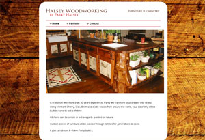 Halsey Woodworking Website Preview