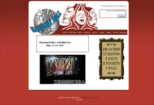 Harmony Ball Website Preview