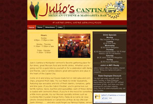 Julio&rsquo;s Cantina Website Preview