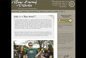 Power Animal T-Shirts Website Preview